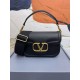 Perfette Qualità Repliche Valentino Alltime Borsa a tracolla Nera Granulata Imitazione