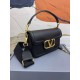 Perfette Qualità Repliche Valentino Alltime Borsa a tracolla Nera Granulata Imitazione