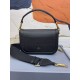 Perfette Qualità Repliche Valentino Alltime Borsa a tracolla Nera Granulata Imitazione