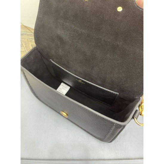 Perfette Qualità Repliche Valentino Alltime Borsa a tracolla Nera Granulata Imitazione