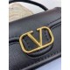 Perfette Qualità Repliche Valentino Alltime Borsa a tracolla Nera Granulata Imitazione
