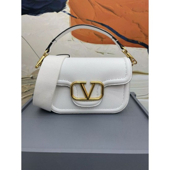Migliore Repliche Valentino Alltime Borse a tracolla Bianco Granulate Economiche Outlet Online