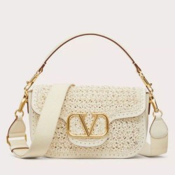Miglior Falso Valentino Alltime Borse a tracolla Bianco Raffia Economiche Premium