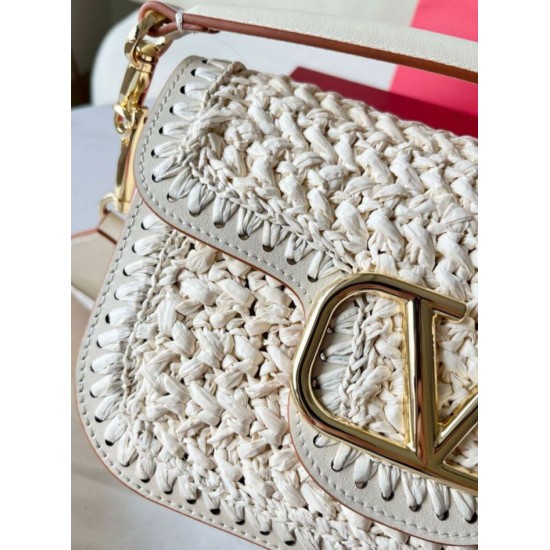 Miglior Falso Valentino Alltime Borse a tracolla Bianco Raffia Economiche Premium
