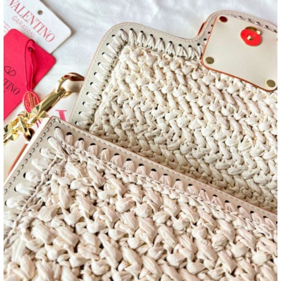 Miglior Falso Valentino Alltime Borse a tracolla Bianco Raffia Economiche Premium