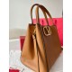Replica perfetta Valentino Alltime Medium Borsa Marrone vitello granata Imitazione Outlet Online