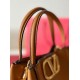 Replica perfetta Valentino Alltime Medium Borsa Marrone vitello granata Imitazione Outlet Online