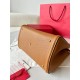 Replica perfetta Valentino Alltime Medium Borsa Marrone vitello granata Imitazione Outlet Online