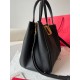 Perfette Qualità Repliche Valentino Alltime Medium Borsa Nero vitello granata Imitazione