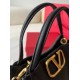 Perfette Qualità Repliche Valentino Alltime Medium Borsa Nero vitello granata Imitazione