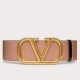 Migliore Repliche Valentino VLogo Reversible Belt 70mm Beige and Nero Calfskin Economiche Outlet Online
