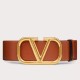 Replica perfetta Valentino VLogo Cintura reversibile 70mm vitello marrone e nera Imitazione Outlet Online