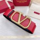 Miglior Falso Valentino VLogo Cintura reversibile 70mm vitello nera e rossa Economiche Premium