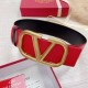 Miglior Falso Valentino VLogo Cintura reversibile 70mm vitello nera e rossa Economiche Premium