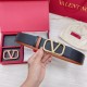 Replica perfetta Valentino VLogo Cintura reversibile 40mm vitello marrone e nera Imitazione Outlet Online