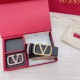 Migliore Repliche Valentino VLogo Cintura reversibile 40mm vitello beige e nera Economiche Outlet Online