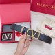 Migliore Repliche Valentino VLogo Cintura reversibile 40mm vitello beige e nera Economiche Outlet Online