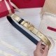 Migliore Repliche Valentino VLogo Cintura reversibile 30mm vitello nera e oro metallizzato Economiche Outlet Online