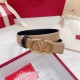 Replica perfetta Valentino VLogo Cintura Reversibile 30mm Beige e Nero Vitello Imitazione Outlet Online
