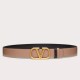 Replica perfetta Valentino VLogo Cintura Reversibile 30mm Beige e Nero Vitello Imitazione Outlet Online