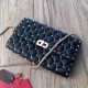 Valentino Rockstud Spike Chain Clutch Nero Agnello Replica originale di alta qualità Miglior Falso Valentino Rockstud Spike Chain Clutch Nero Agnello Economiche Premium