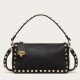 Miglior Falso Valentino Rockstud Piccolo Crossbody Borsa Nero Vitello Granulato Economiche Premium