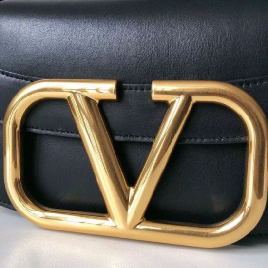 Migliore Repliche Valentino Supervee Crossbody Borsa Nero Economiche Outlet Online