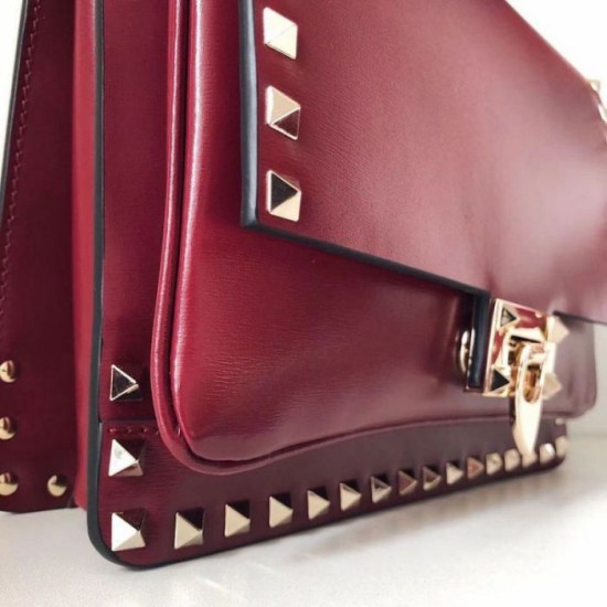 Migliore Repliche Valentino Rockstud Crossbody Borsa Rosso Vitello Economiche Outlet Online
