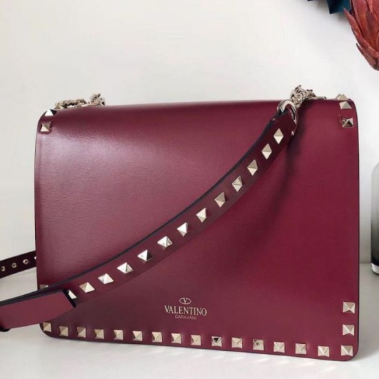 Migliore Repliche Valentino Rockstud Crossbody Borsa Rosso Vitello Economiche Outlet Online