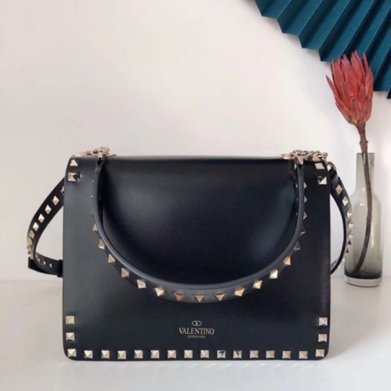 Perfette Qualità Repliche Valentino Rockstud Crossbody Borsa Nero Vitello Imitazione Replica perfetta Valentino Rockstud Crossbody Borsa Nero Vitello Imitazione Outlet Online