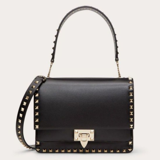 Perfette Qualità Repliche Valentino Rockstud Crossbody Borsa Nero Vitello Imitazione Replica perfetta Valentino Rockstud Crossbody Borsa Nero Vitello Imitazione Outlet Online