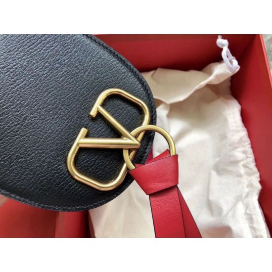 Migliore Repliche Valentino Piccolo Vring Crossbody Borsa Nero Capra Economiche Outlet Online