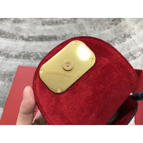 Migliore Repliche Valentino Piccolo Vring Crossbody Borsa Nero Capra Economiche Outlet Online