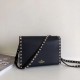 Replica perfetta Valentino Rockstud Piccolo Crossbody Borsa Nero Granulato Imitazione Outlet Online