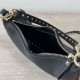 Replica perfetta Valentino Rockstud Piccolo Hobo Borsa Nero vitello granata Imitazione Outlet Online