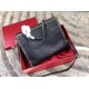 Perfette Qualità Repliche Valentino Nero Medium Rockstud Top Handle Borsa Imitazione