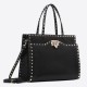 Perfette Qualità Repliche Valentino Nero Medium Rockstud Top Handle Borsa Imitazione