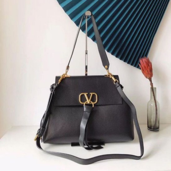 Replica perfetta Valentino Piccolo Vring HandBorsa Nero Buffalo Imitazione Outlet Online