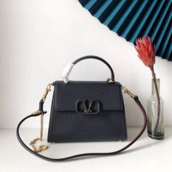 Replica perfetta Valentino Piccolo Vsling HandBorsa Nero Vitello Granato Imitazione Outlet Online
