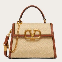 Miglior Falso Valentino Piccolo Vsling HandBorsa Chevron Raffia Economiche Premium