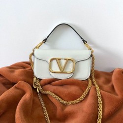 Migliore Repliche Valentino Loco Piccola Borsa A Tracolla Bianco Vitello Economiche Outlet Online