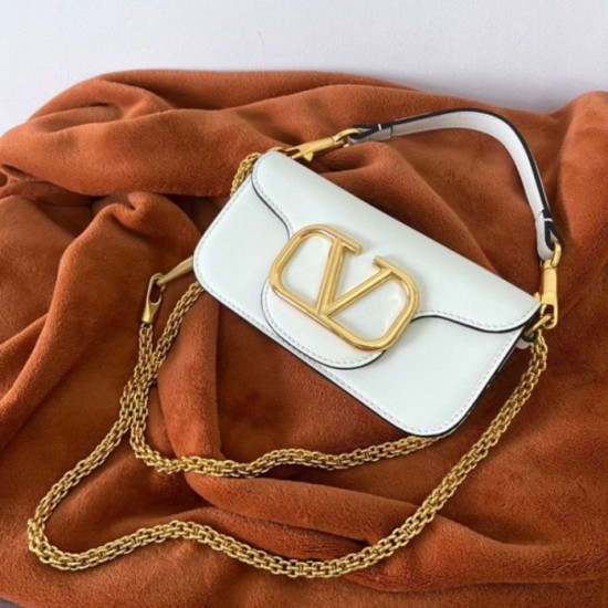 Migliore Repliche Valentino Loco Piccola Borsa A Tracolla Bianco Vitello Economiche Outlet Online