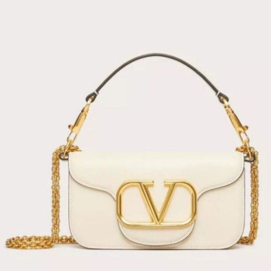 Migliore Repliche Valentino Loco Piccola Borsa A Tracolla Bianco Vitello Economiche Outlet Online