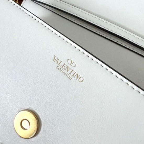 Migliore Repliche Valentino Loco Piccola Borsa A Tracolla Bianco Vitello Economiche Outlet Online