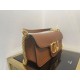 Miglior Falso Valentino Loco Grande Borsa A Tracolla Marrone Vitello Economiche Premium