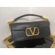 Migliore Repliche Valentino Loco Grande Borsa A Tracolla Nero Vitello Economiche Outlet Online