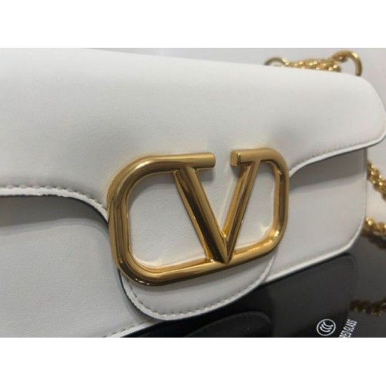 Perfette Qualità Repliche Valentino Loco Grande Borsa A Tracolla Bianco Vitello Imitazione Replica perfetta Valentino Loco Grande Borsa A Tracolla Bianco Vitello Imitazione Outlet Online