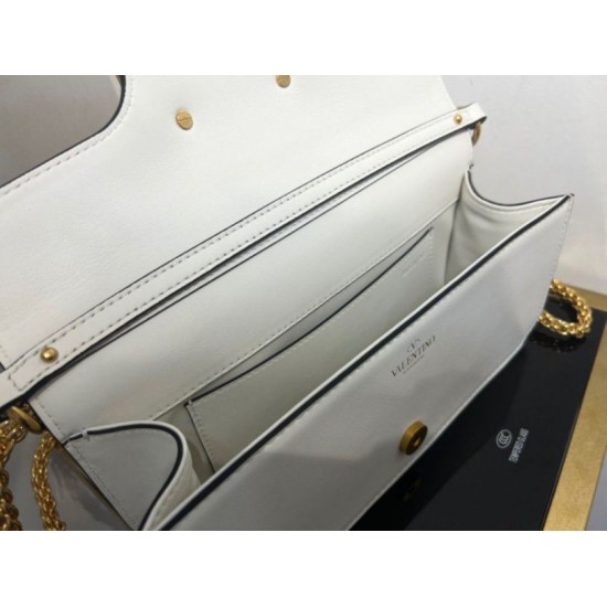 Perfette Qualità Repliche Valentino Loco Grande Borsa A Tracolla Bianco Vitello Imitazione Replica perfetta Valentino Loco Grande Borsa A Tracolla Bianco Vitello Imitazione Outlet Online