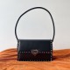 Replica perfetta Valentino Rockstud23 Borsa a tracolla vitello nera Imitazione Outlet Online
