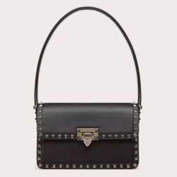 Replica perfetta Valentino Rockstud23 Borsa a tracolla vitello nera Imitazione Outlet Online